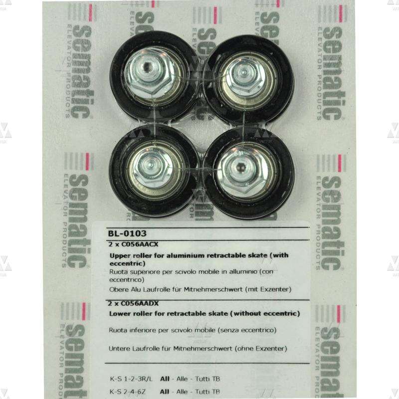 BL-0103 | KIT ROLLER FOR RETRACTABLE SKATE (2 X UPPER AND 2 X LOWER)