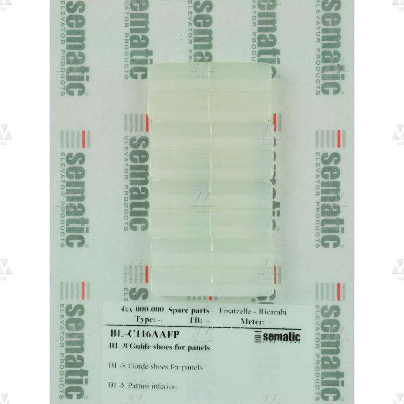 BL-C116AAFP | 8 X GUIDE SHOE FOR PANELS (FOR SILL WITH 10MM GROOVE)